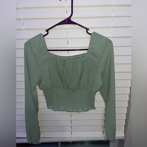 shein green long sleeve